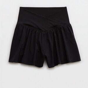 OFFLINE By Aerie Real Me Crossover Flowy Short- Black